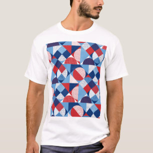 Meergeometrie: nahtloses Muster im Sommer. T-Shirt