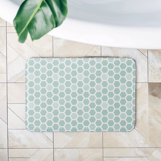 Meergeometrisches Hexagon-Muster Badematte
