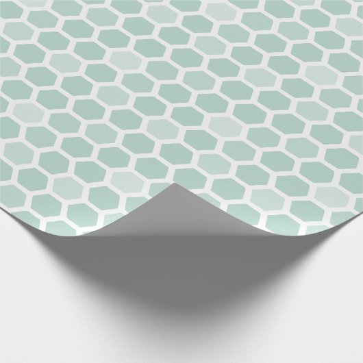 Meergeometrisches Hexagon-Muster Geschenkpapier (Ecke)