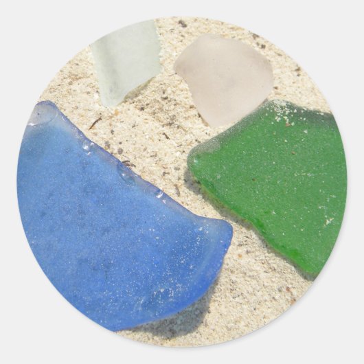 Meerglas 2 runder aufkleber (Vorderseite)