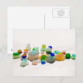 Meerglas, Beachglas, helle Regenbogenpost-Karte Postkarte (Vorne/Hinten)