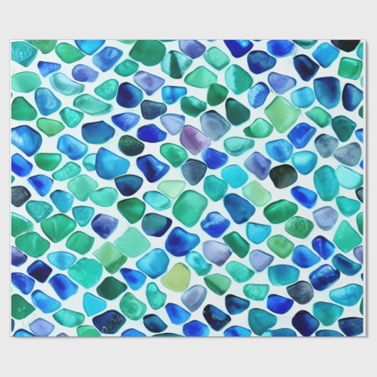 Meerglas Geschenkpapier (Flach)