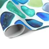 Meerglas Geschenkpapier (Rolleneckpunkt)