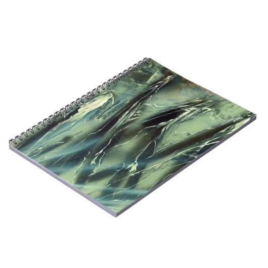 Meerglas grün bis schwarz notizblock (Linke Seite)