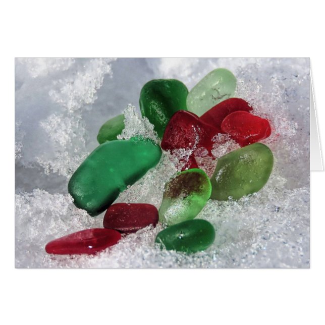 Meerglas im Schnee (Vorderseite (Horizontal))