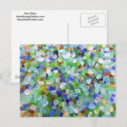 Meerglas Postkarte (Vorne/Hinten)