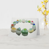 Meerglas, Strandglas, seltene Farben, Blanko Karte (Gelbe Blume)