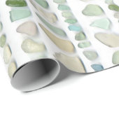 Meerglasstreifen Geschenkpapier (Rolleneckpunkt)