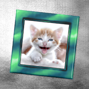 Meergrüne Fotobordüre Magnet