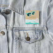 Meergrüne Punkte Sonnenbrille Name Beach Shell Button (Beispiel)