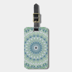 Meergrünes und blaues Küstenmandala-Muster Gepäckanhänger