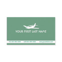 Meergrünflugzeug-Symbol-Visitenkarten