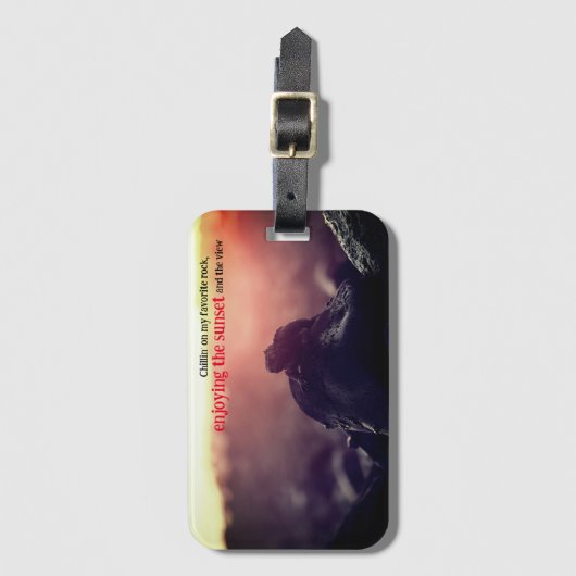 Meeriguana-Sonnenbäder Gepäckanhänger (Vorderseite Vertikal)