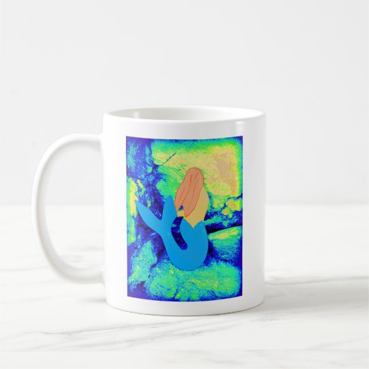 Meerjungdesign Kaffeetasse (Links)