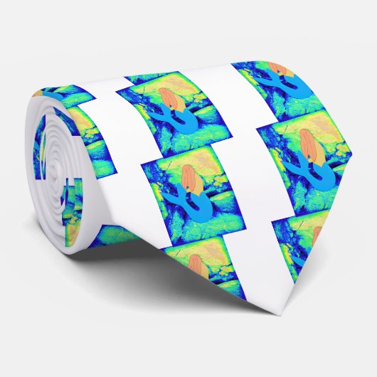 Meerjungdesign Krawatte (Gerollt)