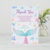 Meerjungdusche Starfish Muschel unter Wasser B Dankeskarte (Stehend Vorderseite)