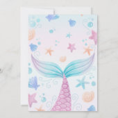 Meerjungdusche Starfish Muschel unter Wasser B Dankeskarte (Rückseite)