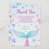 Meerjungdusche Starfish Muschel unter Wasser B Dankeskarte (Vorne/Hinten)