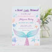 Meerjungdusche Starfish Muschel unter Wasser B Einladung (Stehend Vorderseite)