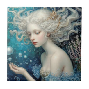 Meerjungenkoralle unter der Fantasie des Meeres Fliese