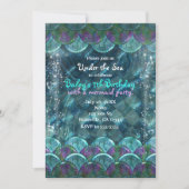 Meerjungenskala unter den Party Einladungen (Vorderseite)