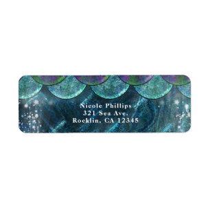 Meerjungenskala unter der Party Einladung