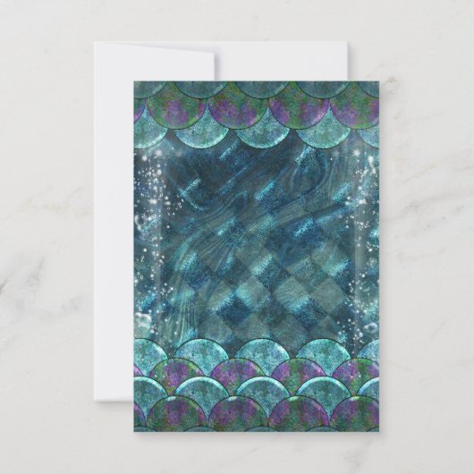 Meerjungenskala unter der Tischnummer des Party (Rückseite)