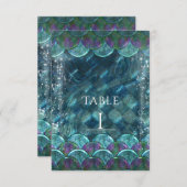 Meerjungenskala unter der Tischnummer des Party (Vorne/Hinten)