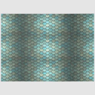Meerjungenskales Decoupage Aqua 2 Seidenpapier