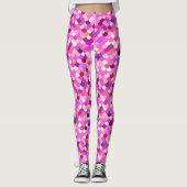 Meerjungenskales, Violet, Amethyst und Korallen Leggings (Vorderseite)