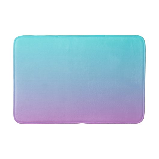 Meerjungfarben Farbverlauf lila rosa Aqua ombre Badematte (Vorderseite)