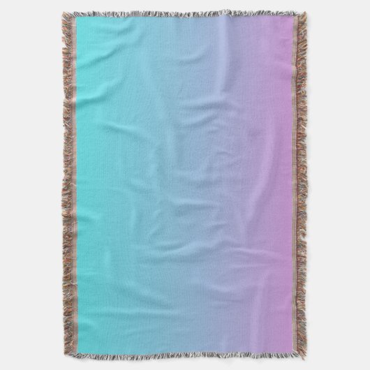 Meerjungfarben Farbverlauf lila rosa Aqua ombre Decke (Vorderseite Vertikal)