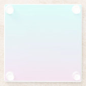 Meerjungfarben Farbverlauf lila rosa Aqua ombre Glasuntersetzer (Rückseite)