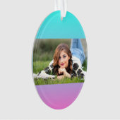 Meerjungfarben Farbverlauf lila rosa Aqua ombre Ornament (Vorderseite)