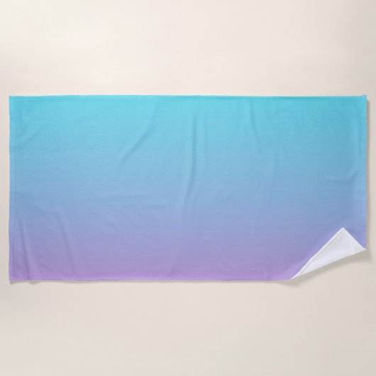 Meerjungfarben Farbverlauf lila rosa Aqua ombre Strandtuch (Vorderseite)