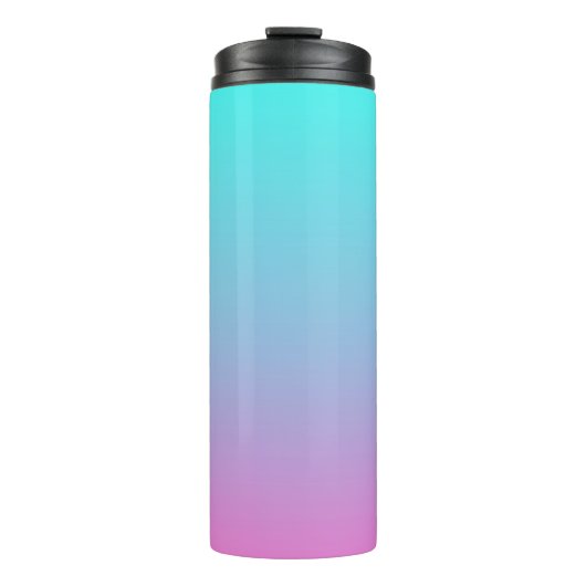 Meerjungfarben Farbverlauf lila rosa Aqua ombre Thermosbecher (Vorderseite)