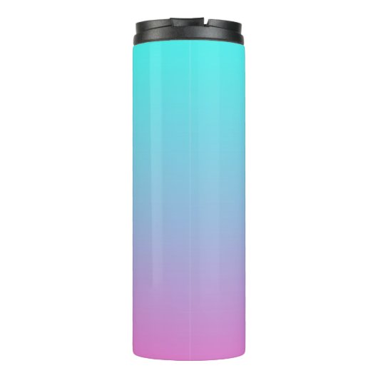 Meerjungfarben Farbverlauf lila rosa Aqua ombre Thermosbecher (Rückseite)