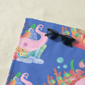 MEERJUNGFER MIT ROSA HAAR STRANDTUCH (Beispiel)