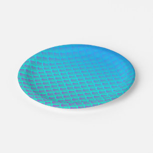 Meerjungfernmuster in Aqua Blue und Lila Pappteller