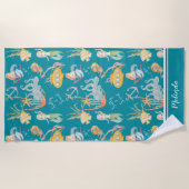 Meerjungfische mit salziger und süßer Meerjungfrau Strandtuch (Vorderseite)