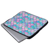 Meerjungfische skalieren Welle japanisches nahtlos Laptopschutzhülle (Vorne Knopf)