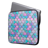 Meerjungfische skalieren Welle japanisches nahtlos Laptopschutzhülle (Vorderseite Links)