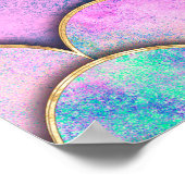 Meerjungfische skalieren Welle japanisches nahtlos Poster (Ecke)