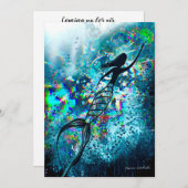 Meerjungfläche Dankeskarte (Vorne/Hinten)