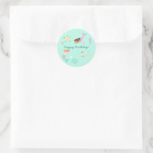 Meerjungfrau 1,5" Rund Sticker