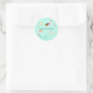 Meerjungfrau 1,5" Rund Sticker