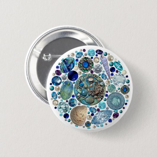 Meerjungfrau 1 button (Vorne & Hinten)