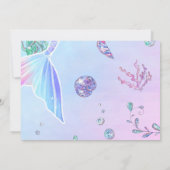 Meerjungfrau 1. Geburtstag 10.00 Uhr Party Einladung (Rückseite)