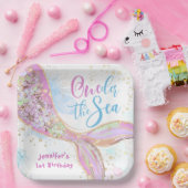 Meerjungfrau 1. Geburtstag einmal im Meer rosa Pappteller (Party)