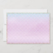 Meerjungfrau 1. Geburtstag Party Einladung (Rückseite)